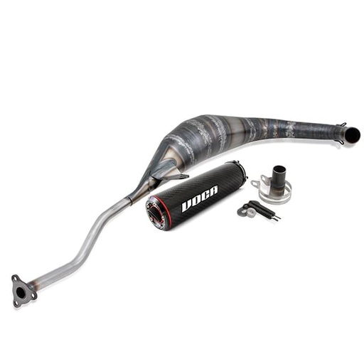 [VCR-RD30188.05.BDY] Bufanda de escape Yamaha TZR >2003 Aprilia RS 1999-2004 Racing Carbon 80cc VOCA salida abajo