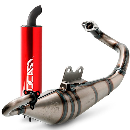 [VCR-RD45140/RE] Escape Piaggio Sabotage 50/70 VOCA (CE) silenciador rojo