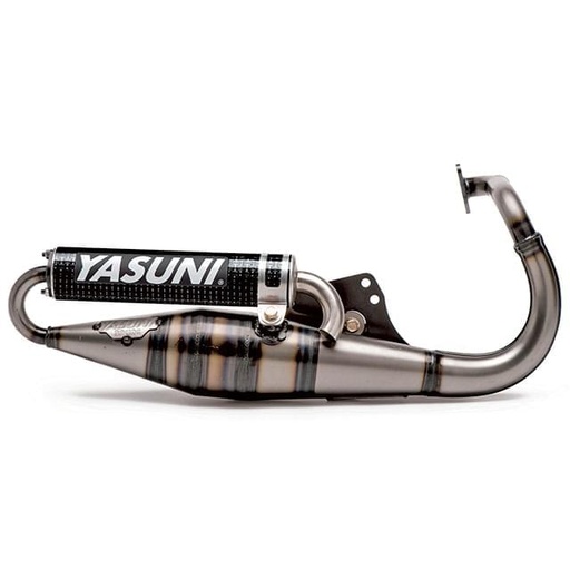[TUB1001C] Escape Peugeot vertical Silenciador carbono homologado CE Yasuni Scooter Z Black-Edition