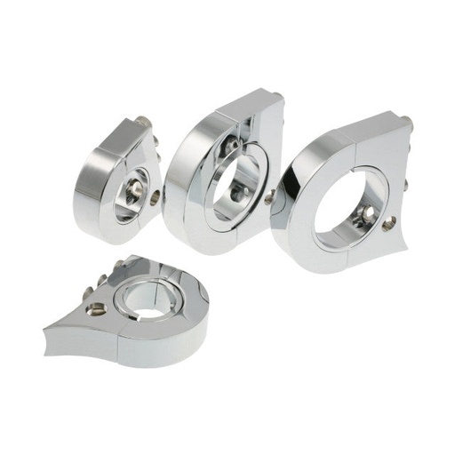 [BE550M18] Soporte para carcasa cromada KOSO GP Style D55, manillares 1-1/4"' (diámetro)