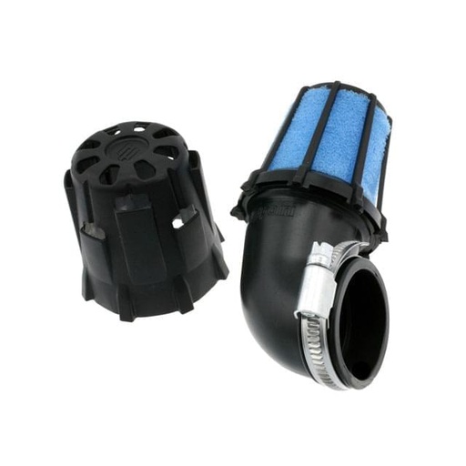 [203.0093] Filtro aire curvado con carcasa de plástico Polini d.32 / 37mm 90º