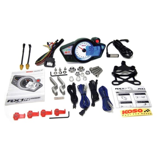 [BA011220] Velocímetro Koso RX1N GP Style Display blanco, luz azul (CE)