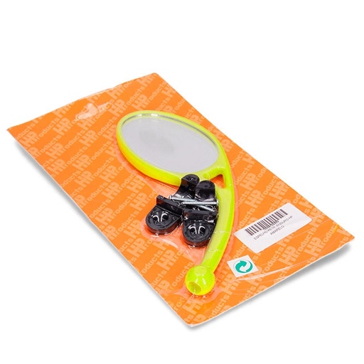 [10008102032] Retrovisor universal offroad con abrazadera para manillar HP Amarillo Fluor