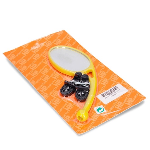 [10008102003] Retrovisor universal offroad con abrazadera para manillar HP Amarillo
