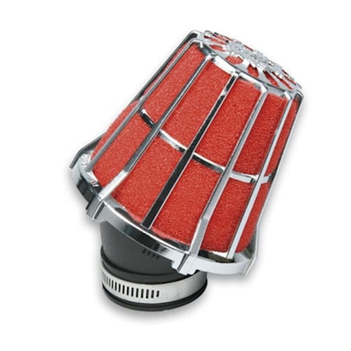 [0411299.50] Filtro de aire rojo/negro 28mm curvado 30° Malossi