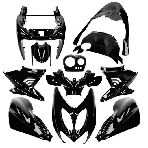 [AP55BP10.900.BK] Carenados Yamaha Aerox / MBK Nitro hasta 2013 11 piezas AllPro negro metálico