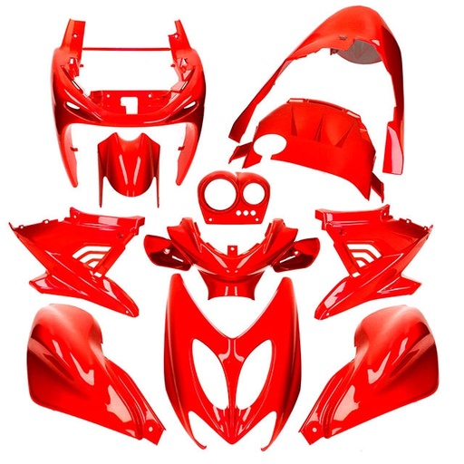 [AP55BP10.900.RE] Carenados Yamaha Aerox / MBK Nitro hasta 2013 11 piezas AllPro rojo scuderia