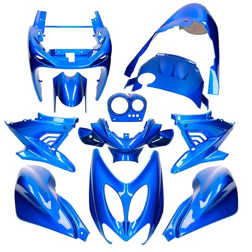 [AP55BP10.900.BL] Carenados Yamaha Aerox / MBK Nitro hasta 2013 11 piezas AllPro azul metállico