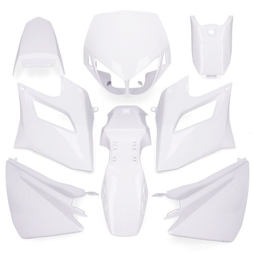 [AP55BP10.994.IWH] Carenados Derbi Senda DRD Racing/Limited 04-10 8 piezas inyección AllPro blanco