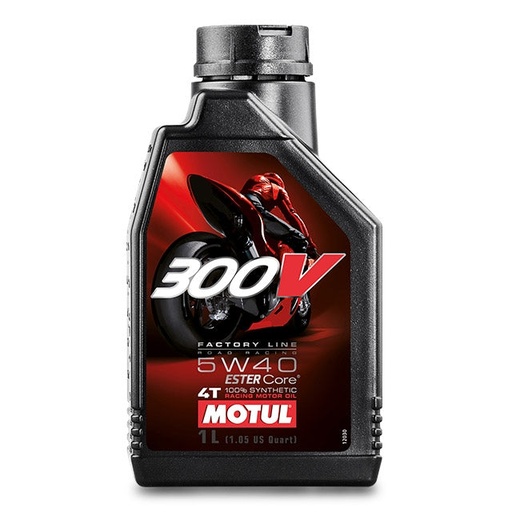 [104112] Aceite motor 4T 5W40 1L Motul 300V Factory Line Road