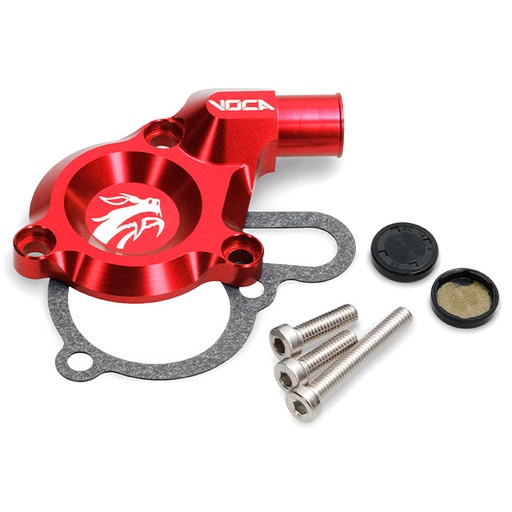 [VCR-RD09.DERBI/RE] Kit tapa bomba de agua VOCA CNC Derbi euro 3, rojo