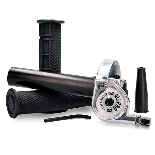 [AP60GR80.CR] Mando de gas cromado universal con puños 148º horizontal Allpro