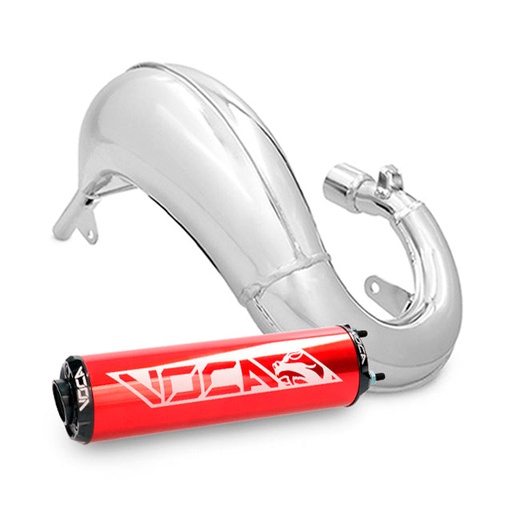 [VCR-RD38190/REBK] Escape Beta RR Enduro / SM >12 VOCA Cross Chromed 50/70cc (CE) - Silenciador rojo