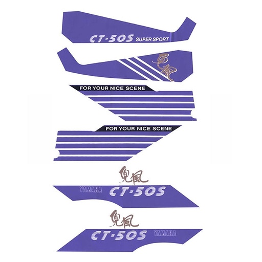 [YAM005] Kit pegatinas YAMAHA CT-50 Purpura
