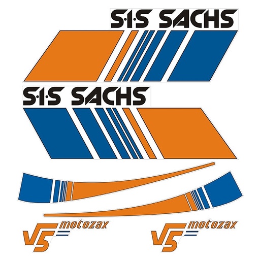 [SIS001] Kit pegatinas SIS SACHS V5 Motozax Naranja / Azul