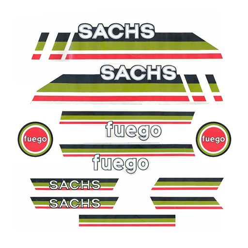 [SIS005A] Kit pegatinas Sachs Fuego Negro