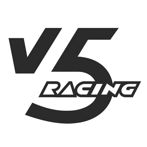 [SIS015A] Kit pegatinas V5 RACING (PAR) Negro