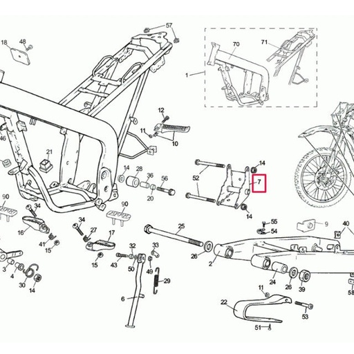 [0/000.980.5001] Soporte motor Rieju MRX/RRX/SMX 50