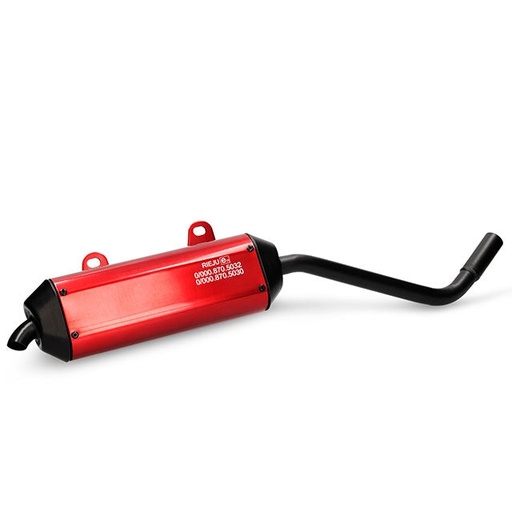 [0/000.870.5036] Silenciador de escape aluminio Rieju MRT 50, anodizado rojo 