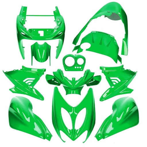 [AP55BP10.900.GR] Carenados Yamaha Aerox / MBK Nitro hasta 2013 11 piezas AllPro verde KAWA