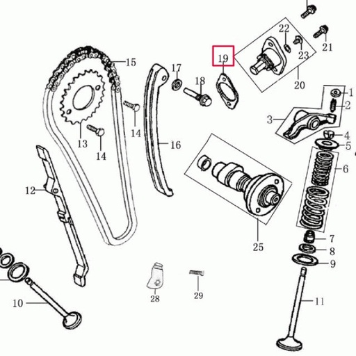 [0/227.002.0019] Junta tapa tensor Rieju Marathon / Tango AC 125cc 