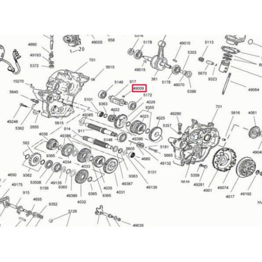 [0/005.490.1120] Chaveta eje balance 4x4x8 Minarelli AM6 Rieju