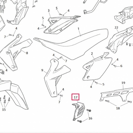 [0/000.220.8006] Protector piñon Rieju Marathon 125