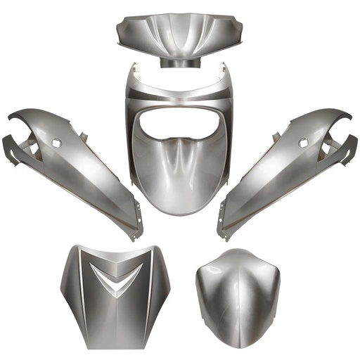 [AP55BP10.927.SI] Kit de carenados Peugeot New Vivacity 50 6 piezas AllPro Plata Metal