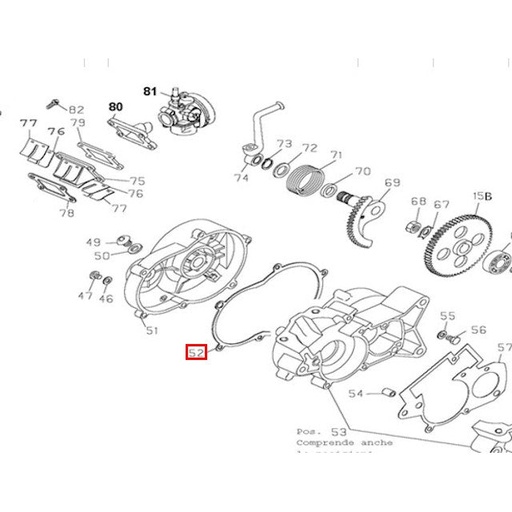 [AP100PB50.052] Junta tapa embrague AllPro MX 50