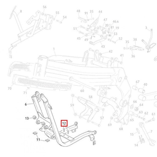 [0/000.460.0821] Tornillo allen M6X20 DIN 7991 Cal 10,9 Z Rieju 50-125 RS3
