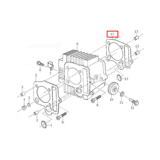 [90205-D002-0000] Junta cilindro Pitbike motor semi-auto 88 Zongshen
