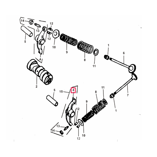 [D00F000] Balancín culata Pitbike motor 125P YX