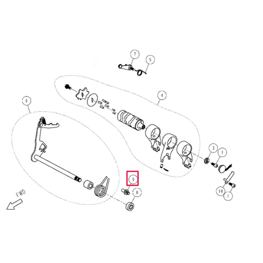 [86480] Pin centrador eje pedal de cambio Pitbike motor Daytona Anima