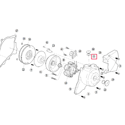 [88876] Junta tórica tapón pequeño tapa encendido 190 arranque elec. motor Daytona Anima