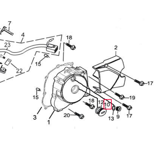 [D00A043HH2] Tornillo tapón tapa encendido Pitbike motor 150-02E YX