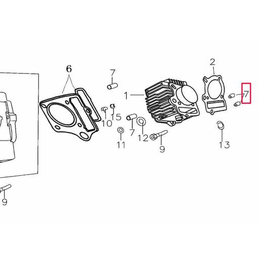[97010012] Casquillo centrador cilindro/culata Pitbike motor 150-3/E YX