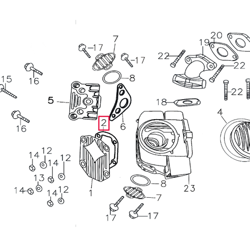 [206B009] Junta tapa culata Pitbike motor 150-3/E 150-5 YX