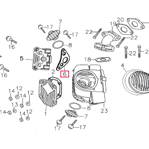[D00B007] Junta tapa derecha culata Pitbike motor 150-3/E 150-5 YX