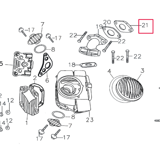 [F00C039] Junta tobera de admisión Pitbike motor 125-150 YX