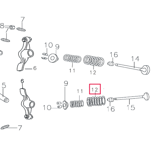 [208H003] Muelle de válvula grande Pitbike motor 150-3/E 150-5 YX