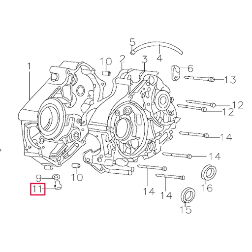 [D00E026BX] Tornillo tapón de vaciado Pitbike motor 150-3/E 150-5 YX
