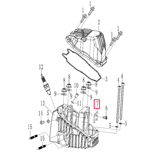 [100061405] Pletina tope eje de balancines Pitbike motor 190 Zongshen