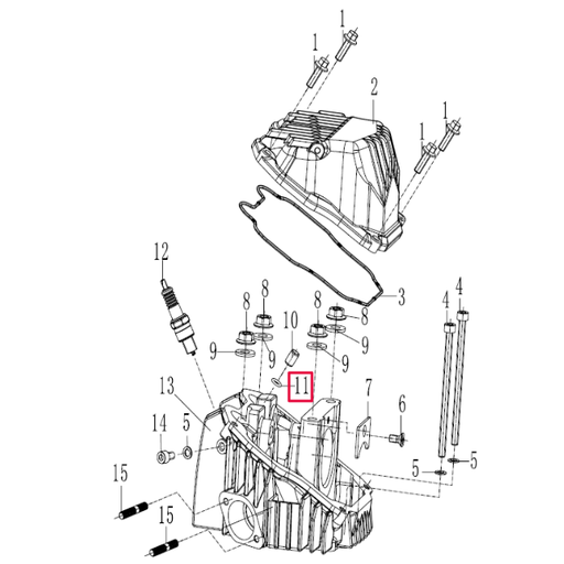 [100107798] Junta tórica tapa de balancines Ø6,5x1,8 Pitbike motor 190 Zongshen
