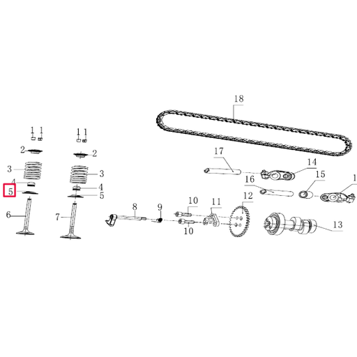 [100200702] Asiento muelle de válvula Pitbike motor 190 Zongshen