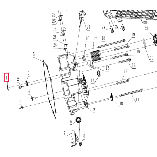 [100032994] Circlip reten de tapa embrague Pitbike motor 190 Zongshen