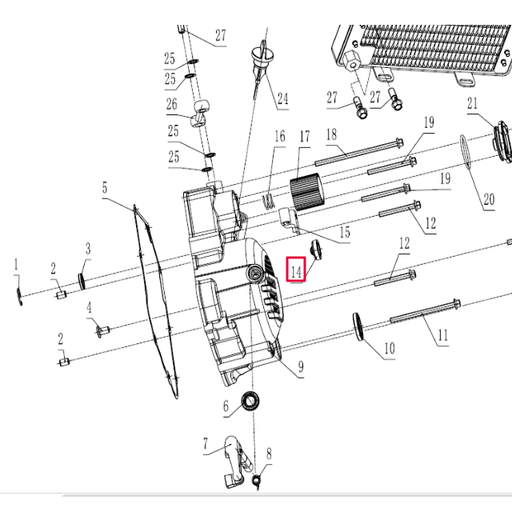 [100101320] Mirilla nivel de aceite tapa embrague Pitbike motor 190 Zongshen