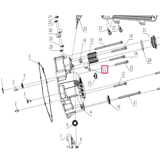 [100203112-0001] Soporte cable tapa embrague Pitbike motor 190 Zongshen