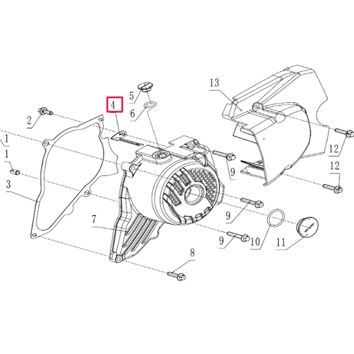 [100103067] Pletina soporte cable encendido Pitbike motor 190 Zongshen