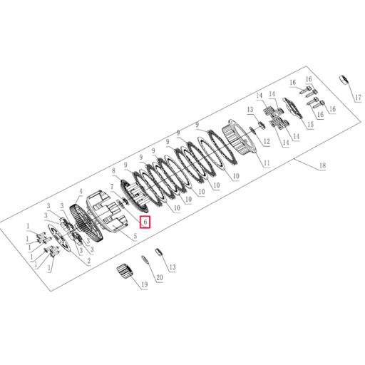 [100103340] Arandela estriada campana embrague Pitbike motor 190 Zongshen