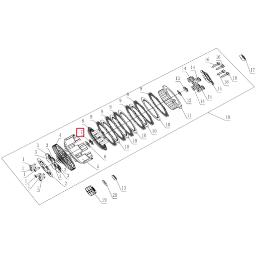 [100103350] Arandela de fijación campana embrague Pitbike motor 190 Zongshen